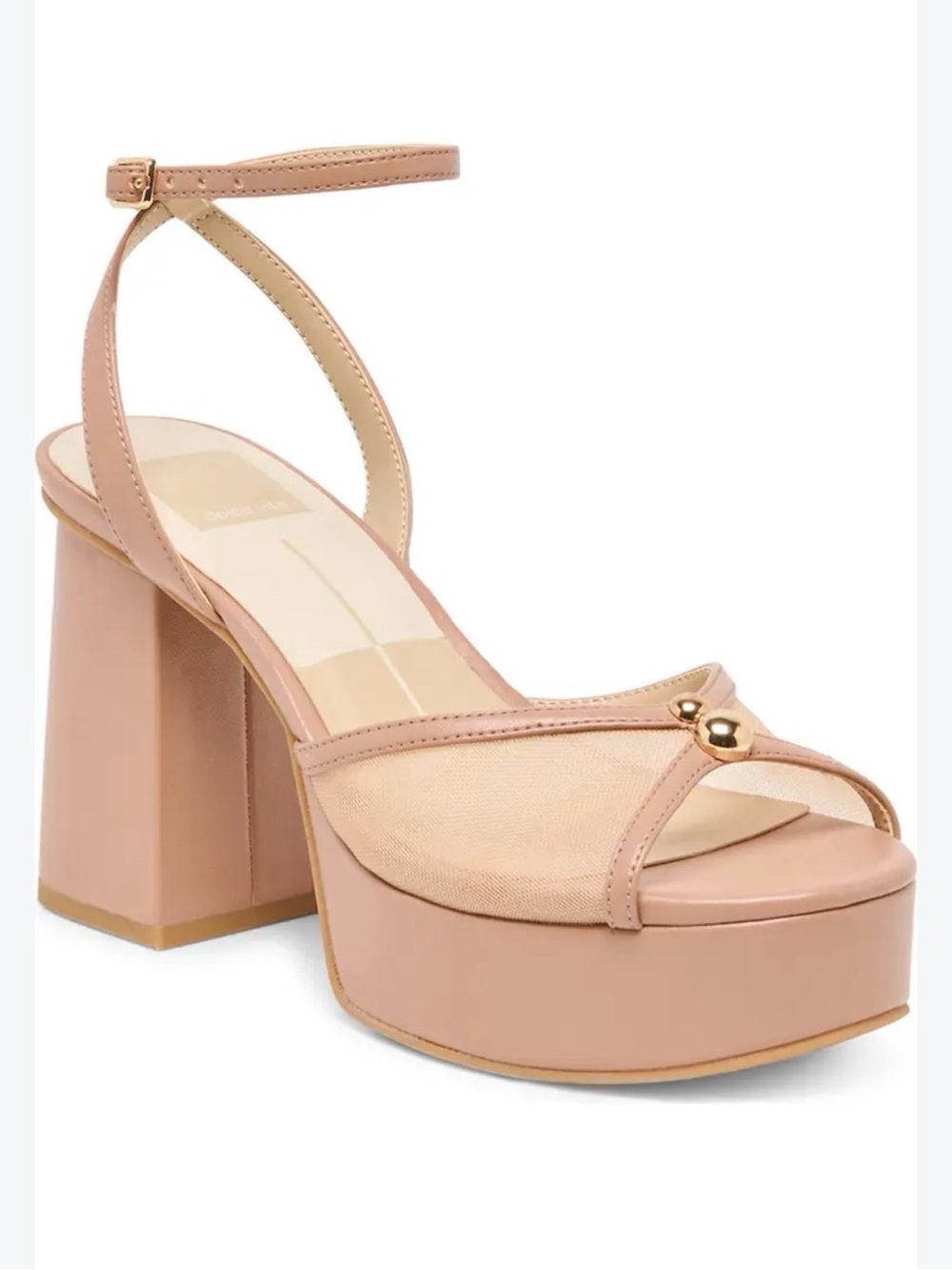 Dolce Vita Women's Nude Platform Ankle-Strap Sandals size 9